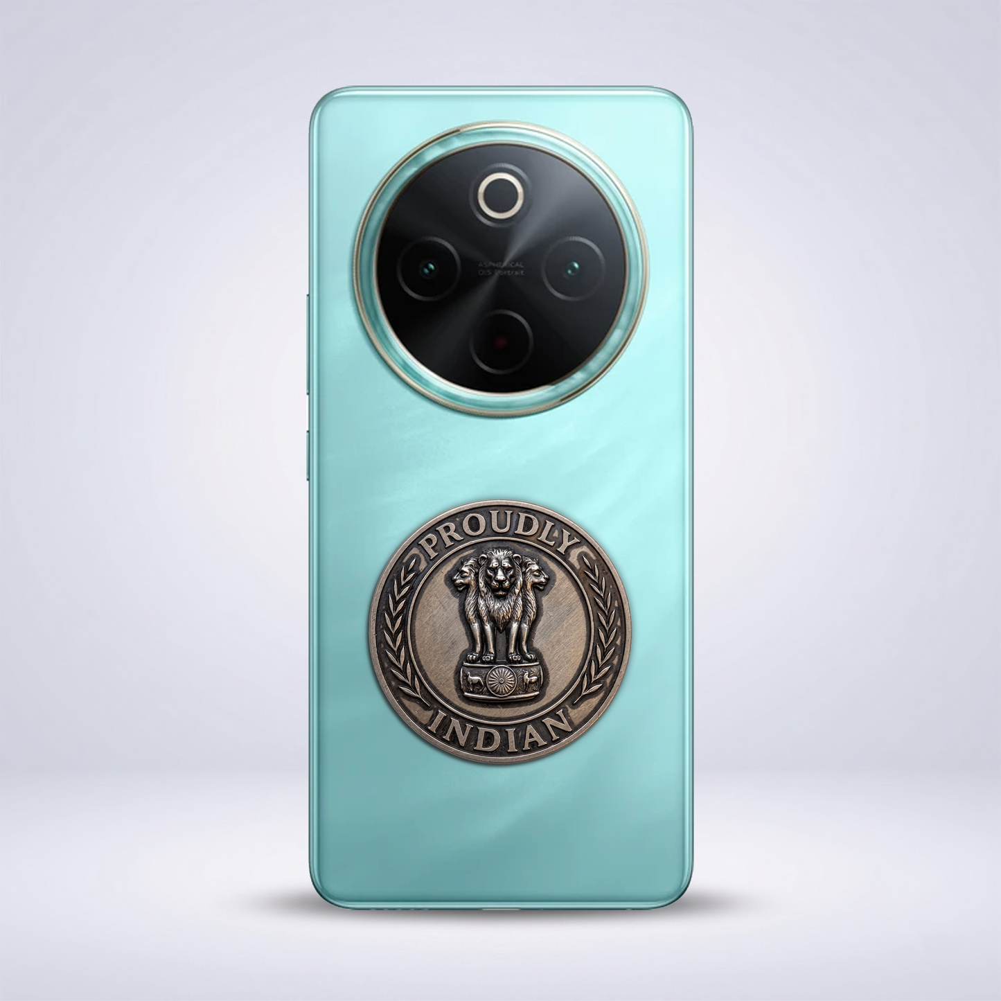 Vivo T4 5G Compatible Satyamev Jayate 3D Metal Emblem Sticker