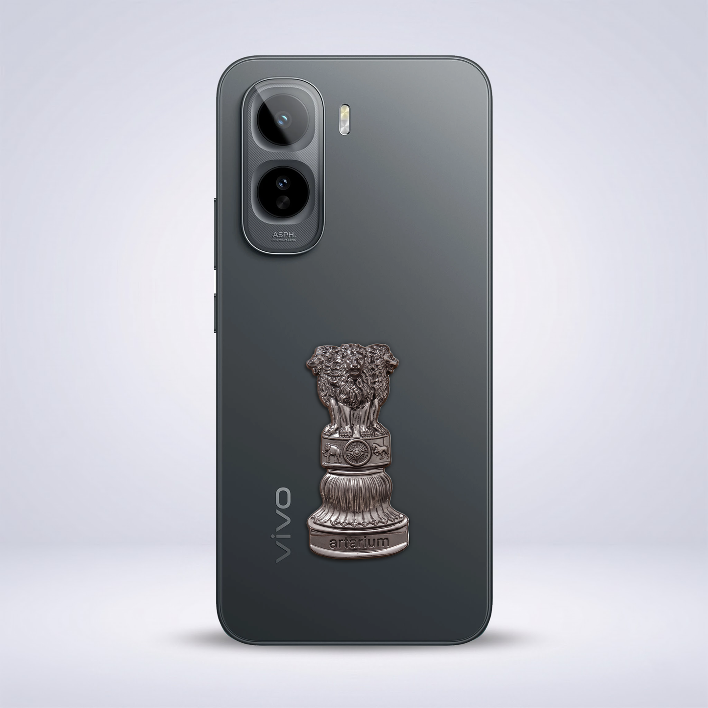 Vivo T5 Pro 5G Compatible Satyamev Jayate 3D Metal Emblem Sticker