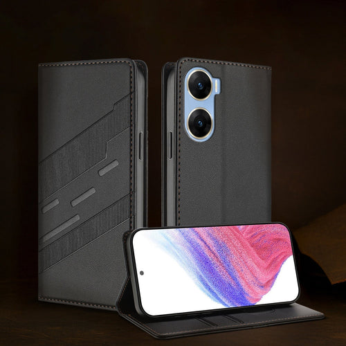 Vivo V29e 5G Magnetic Embossed Multi-Functional Wallet Retro PU Leather Flip Case