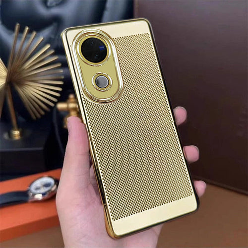 Vivo V50 5G New Mesh Red Electroplated Precision Heat Dissipation Case