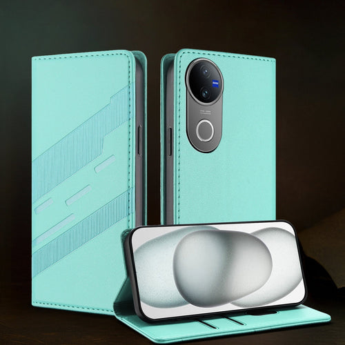 Vivo V50 5G Magnetic Embossed Multi-Functional Wallet Retro PU Leather Flip Case (Buy 1 Get 1 Surprise Cover)
