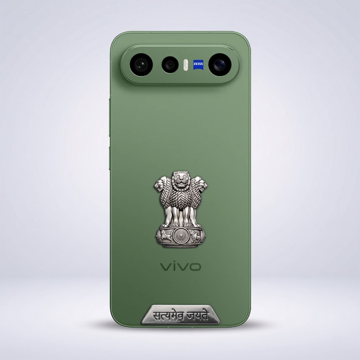 Vivo X300 FE 5G Compatible Satyamev Jayate 3D Metal Emblem Sticker