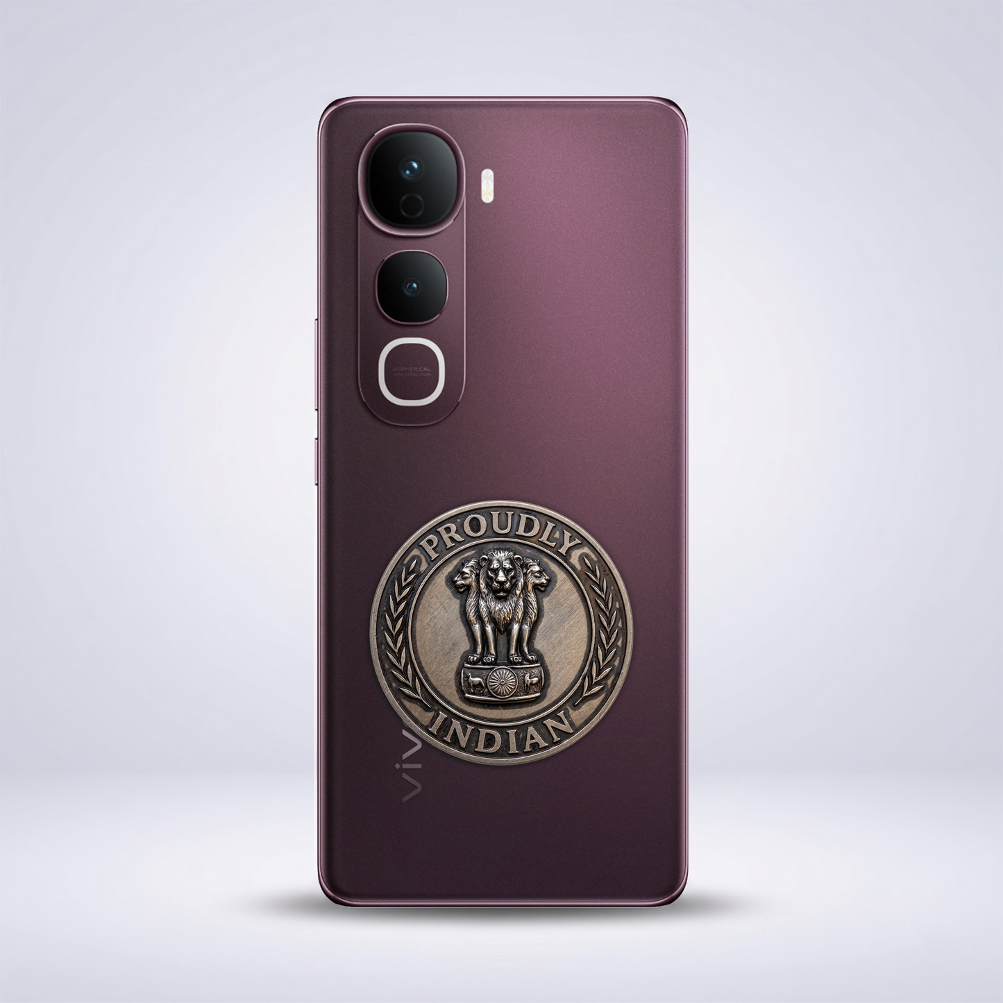 Vivo Y400 Pro 5G Compatible Satyamev Jayate 3D Metal Emblem Sticker