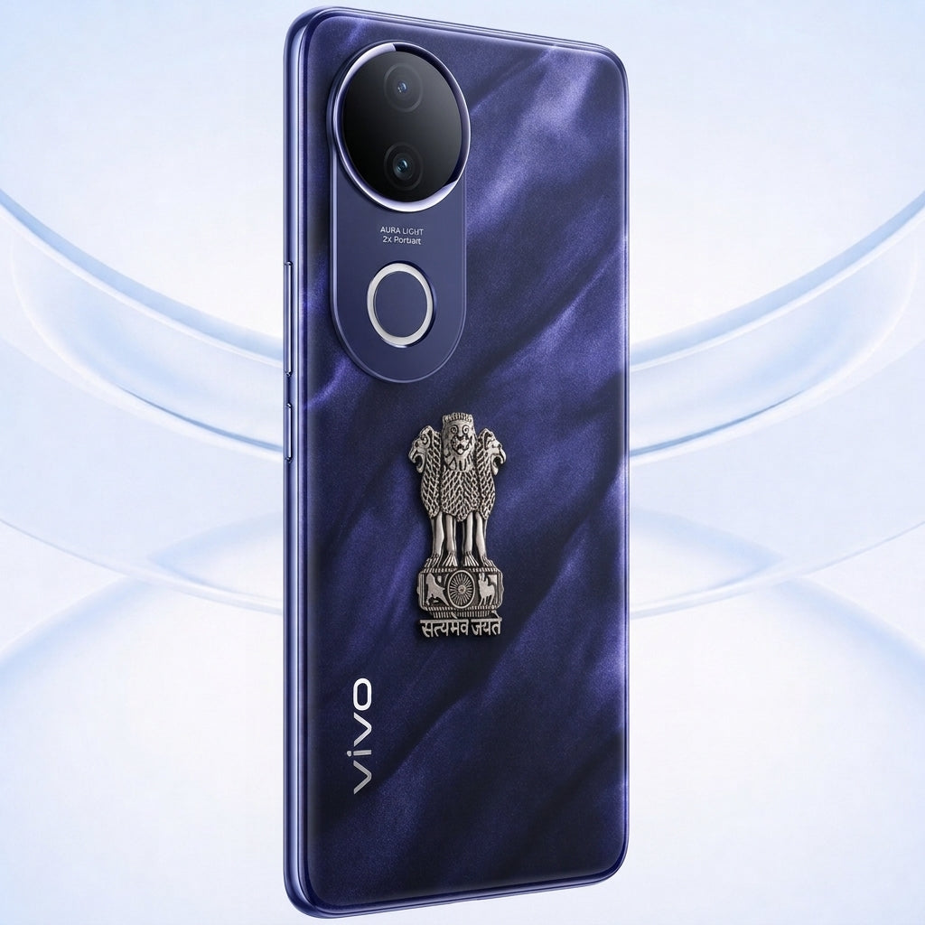 Vivo T4R 5G Compatible Satyamev Jayate 3D Metal Emblem Sticker