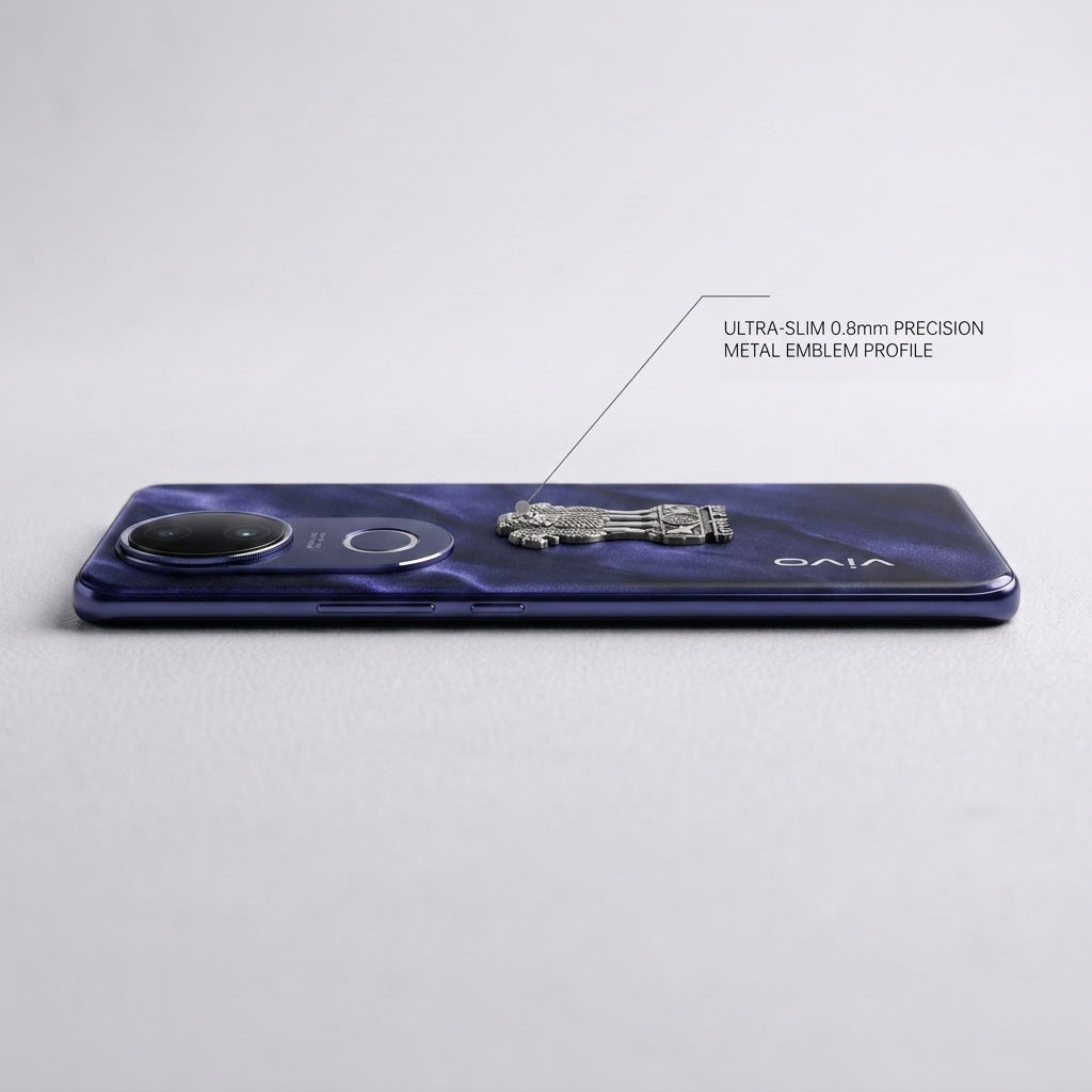 Vivo T4R 5G Compatible Satyamev Jayate 3D Metal Emblem Sticker