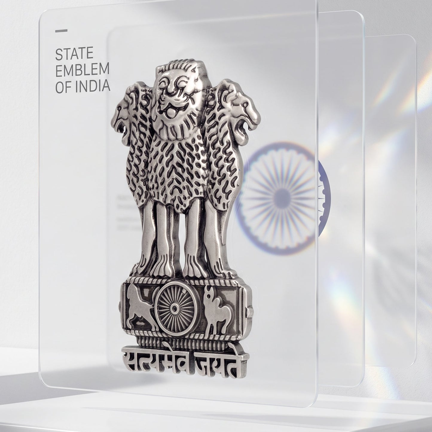 POCO X7 5G Compatible Satyamev Jayate 3D Metal Emblem Sticker