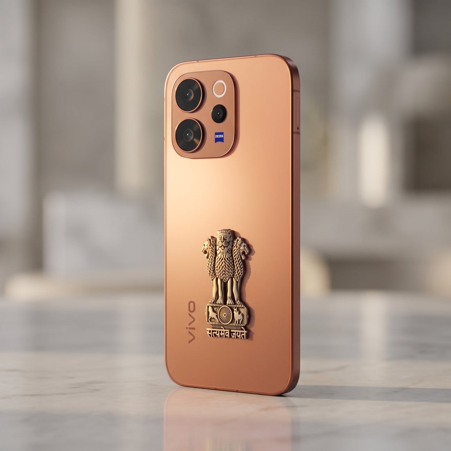 Vivo V70 Elite 5G Compatible Satyamev Jayate 3D Metal Emblem Sticker