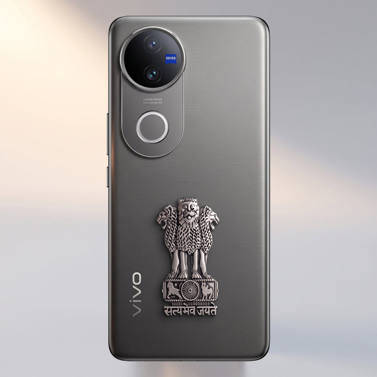 Vivo V50 5G Compatible Satyamev Jayate 3D Metal Emblem Sticker