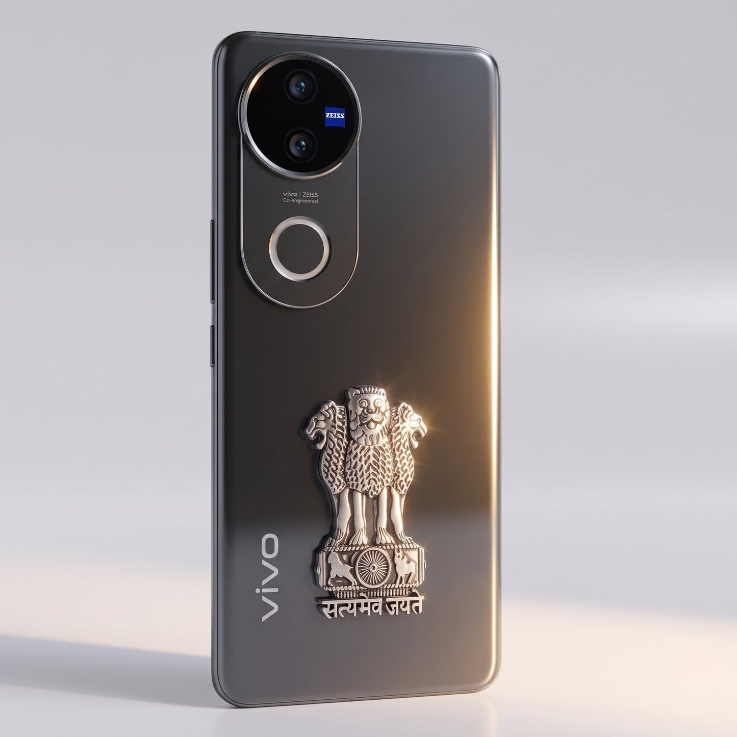 Vivo V50 5G Compatible Satyamev Jayate 3D Metal Emblem Sticker
